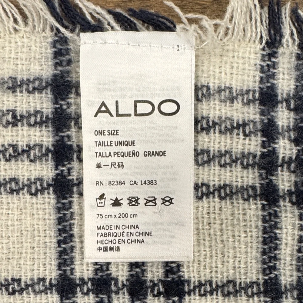 ALDO Plaid Oversized Blanket Scarf Wrap Shawl Fringe